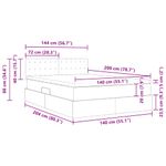 Casa si Gradina - Mobilier - Paturi si accesorii - Paturi - Pat cu storage cu saltea Albastru inchis 140 x 200 cm Catifea - Infinity.ro