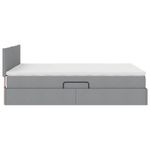Casa si Gradina - Mobilier - Paturi si accesorii - Paturi - Pat cu saltea si spatiu de depozitare Gri deschis 140 x 200 cm - Infinity.ro