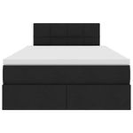 Casa si Gradina - Mobilier - Paturi si accesorii - Paturi - Pat cu saltea si spatiu de depozitare Negru 120 x 190 cm - Infinity.ro