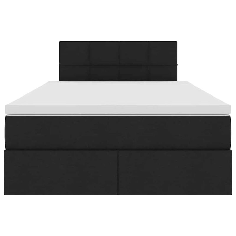 Casa si Gradina - Mobilier - Paturi si accesorii - Paturi - Pat cu saltea si spatiu de depozitare Negru 120 x 190 cm - Infinity.ro