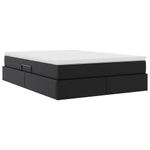 Casa si Gradina - Mobilier - Paturi si accesorii - Paturi - Pat cu saltea si spatiu de depozitare Negru 140 x 190 cm - Infinity.ro