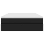Casa si Gradina - Mobilier - Paturi si accesorii - Paturi - Pat cu saltea si spatiu de depozitare Negru 140 x 190 cm - Infinity.ro