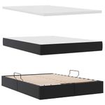 Casa si Gradina - Mobilier - Paturi si accesorii - Paturi - Pat cu saltea si spatiu de depozitare Negru 140 x 190 cm - Infinity.ro
