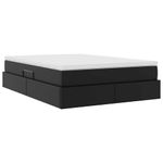 Casa si Gradina - Mobilier - Paturi si accesorii - Paturi - Pat cu saltea si spatiu de depozitare Negru 140 x 190 cm - Infinity.ro