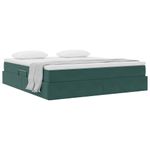 Casa si Gradina - Mobilier - Paturi si accesorii - Paturi - Pat cu saltea si spatiu de depozitare Verde inchis 160 x 200 cm - Infinity.ro