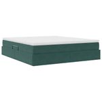 Casa si Gradina - Mobilier - Paturi si accesorii - Paturi - Pat cu saltea si spatiu de depozitare Verde inchis 160 x 200 cm - Infinity.ro