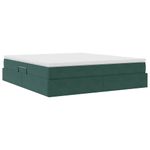 Casa si Gradina - Mobilier - Paturi si accesorii - Paturi - Pat cu saltea si spatiu de depozitare Verde inchis 160 x 200 cm - Infinity.ro