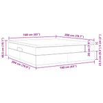 Casa si Gradina - Mobilier - Paturi si accesorii - Paturi - Pat cu saltea si spatiu de depozitare Verde inchis 160 x 200 cm - Infinity.ro