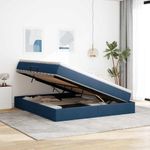 Casa si Gradina - Mobilier - Paturi si accesorii - Paturi - Pat cu saltea si spatiu de depozitare albastru 160 x 200 cm - Infinity.ro