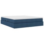 Casa si Gradina - Mobilier - Paturi si accesorii - Paturi - Pat cu saltea si spatiu de depozitare albastru 160 x 200 cm - Infinity.ro