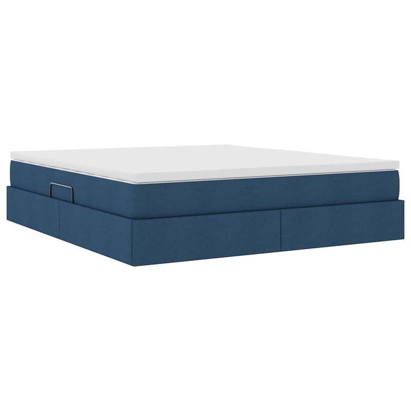 Casa si Gradina - Mobilier - Paturi si accesorii - Paturi - Pat cu saltea si spatiu de depozitare albastru 160 x 200 cm - Infinity.ro