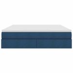 Casa si Gradina - Mobilier - Paturi si accesorii - Paturi - Pat cu saltea si spatiu de depozitare albastru 160 x 200 cm - Infinity.ro