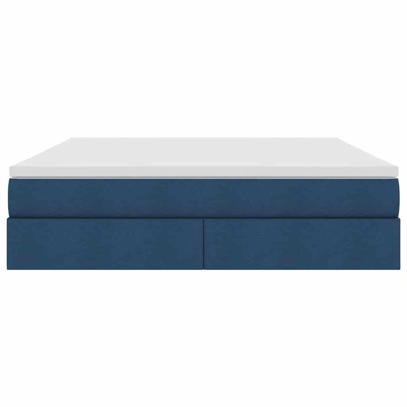 Casa si Gradina - Mobilier - Paturi si accesorii - Paturi - Pat cu saltea si spatiu de depozitare albastru 160 x 200 cm - Infinity.ro