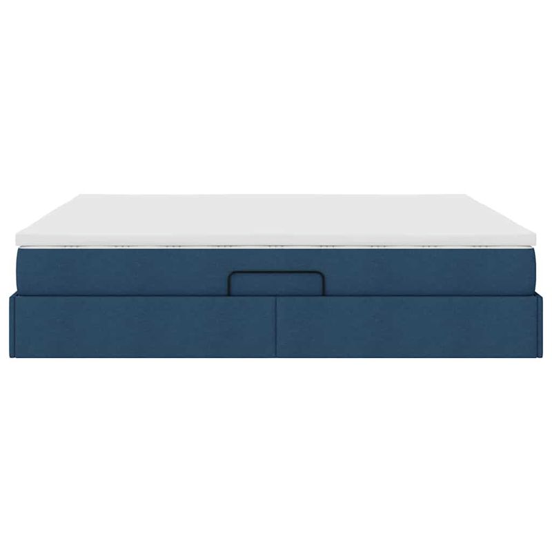Casa si Gradina - Mobilier - Paturi si accesorii - Paturi - Pat cu saltea si spatiu de depozitare albastru 160 x 200 cm - Infinity.ro