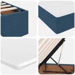 Casa si Gradina - Mobilier - Paturi si accesorii - Paturi - Pat cu saltea si spatiu de depozitare albastru 160 x 200 cm - Infinity.ro