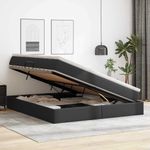 Casa si Gradina - Mobilier - Paturi si accesorii - Paturi - Pat cu saltea si spatiu de depozitare Negru 160 x 200 cm - Infinity.ro