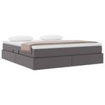 Casa si Gradina - Mobilier - Paturi si accesorii - Paturi - Pat cu saltea si spatiu de depozitare Gri 180 x 200 cm - Infinity.ro