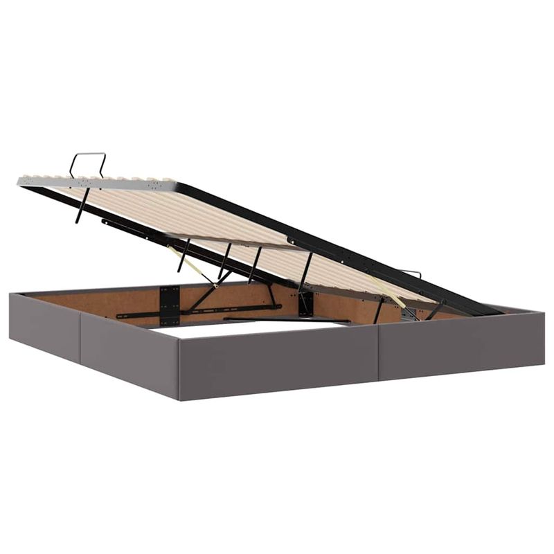 Casa si Gradina - Mobilier - Paturi si accesorii - Paturi - Pat cu saltea si spatiu de depozitare Gri 180 x 200 cm - Infinity.ro