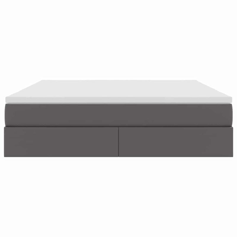 Casa si Gradina - Mobilier - Paturi si accesorii - Paturi - Pat cu saltea si spatiu de depozitare Gri 180 x 200 cm - Infinity.ro