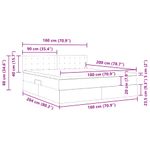 Casa si Gradina - Mobilier - Paturi si accesorii - Paturi - Pat cu saltea si spatiu de depozitare Gri inchis 180 x 200 cm - Infinity.ro