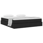 Casa si Gradina - Mobilier - Paturi si accesorii - Paturi - Pat cu saltea si spatiu de depozitare Negru 180 x 200 cm - Infinity.ro