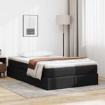 Casa si Gradina - Mobilier - Paturi si accesorii - Paturi - Pat cu saltea si spatiu de depozitare Negru 120 x 190 cm - Infinity.ro