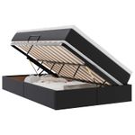 Casa si Gradina - Mobilier - Paturi si accesorii - Paturi - Pat cu saltea si spatiu de depozitare Negru 120 x 190 cm - Infinity.ro