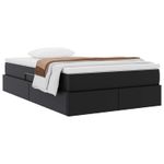 Casa si Gradina - Mobilier - Paturi si accesorii - Paturi - Pat cu saltea si spatiu de depozitare Negru 120 x 190 cm - Infinity.ro