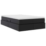 Casa si Gradina - Mobilier - Paturi si accesorii - Paturi - Pat cu saltea si spatiu de depozitare Negru 120 x 190 cm - Infinity.ro