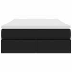 Casa si Gradina - Mobilier - Paturi si accesorii - Paturi - Pat cu saltea si spatiu de depozitare Negru 120 x 190 cm - Infinity.ro