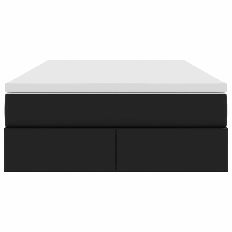 Casa si Gradina - Mobilier - Paturi si accesorii - Paturi - Pat cu saltea si spatiu de depozitare Negru 120 x 190 cm - Infinity.ro