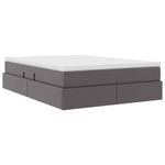Casa si Gradina - Mobilier - Paturi si accesorii - Paturi - Pat cu saltea si spatiu de depozitare Gri 140 x 190 cm - Infinity.ro