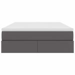 Casa si Gradina - Mobilier - Paturi si accesorii - Paturi - Pat cu saltea si spatiu de depozitare Gri 140 x 190 cm - Infinity.ro