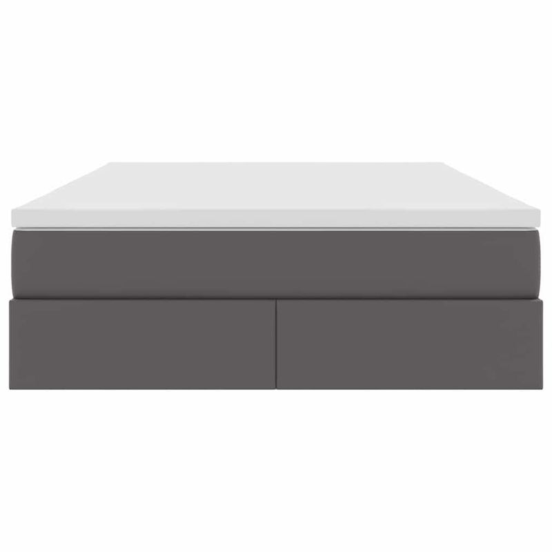 Casa si Gradina - Mobilier - Paturi si accesorii - Paturi - Pat cu saltea si spatiu de depozitare Gri 140 x 190 cm - Infinity.ro
