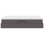 Casa si Gradina - Mobilier - Paturi si accesorii - Paturi - Pat cu saltea si spatiu de depozitare Gri 140 x 190 cm - Infinity.ro
