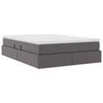 Casa si Gradina - Mobilier - Paturi si accesorii - Paturi - Pat cu saltea si spatiu de depozitare Gri 140 x 190 cm - Infinity.ro