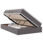 Casa si Gradina - Mobilier - Paturi si accesorii - Paturi - Pat cu saltea si spatiu de depozitare Gri 120 x 200 cm - Infinity.ro