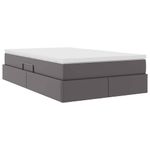 Casa si Gradina - Mobilier - Paturi si accesorii - Paturi - Pat cu saltea si spatiu de depozitare Gri 120 x 200 cm - Infinity.ro
