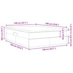 Casa si Gradina - Mobilier - Paturi si accesorii - Paturi - Pat cu saltea si spatiu de depozitare Gri 140 x 190 cm - Infinity.ro