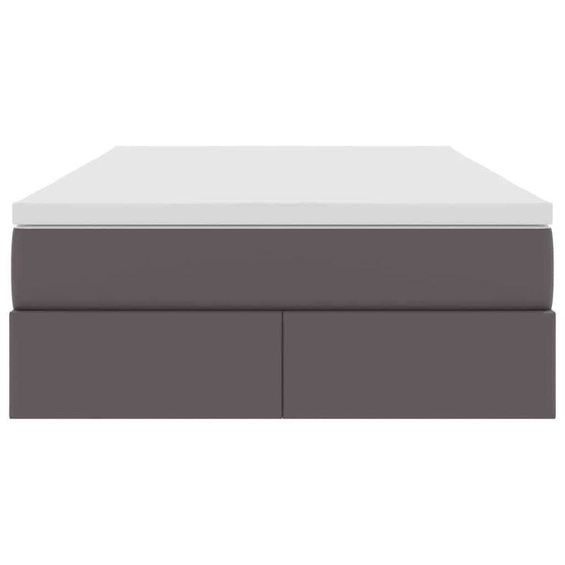 Casa si Gradina - Mobilier - Paturi si accesorii - Paturi - Pat cu saltea si spatiu de depozitare Gri 120 x 200 cm - Infinity.ro