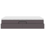 Casa si Gradina - Mobilier - Paturi si accesorii - Paturi - Pat cu saltea si spatiu de depozitare Gri 120 x 200 cm - Infinity.ro