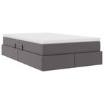 Casa si Gradina - Mobilier - Paturi si accesorii - Paturi - Pat cu saltea si spatiu de depozitare Gri 120 x 200 cm - Infinity.ro