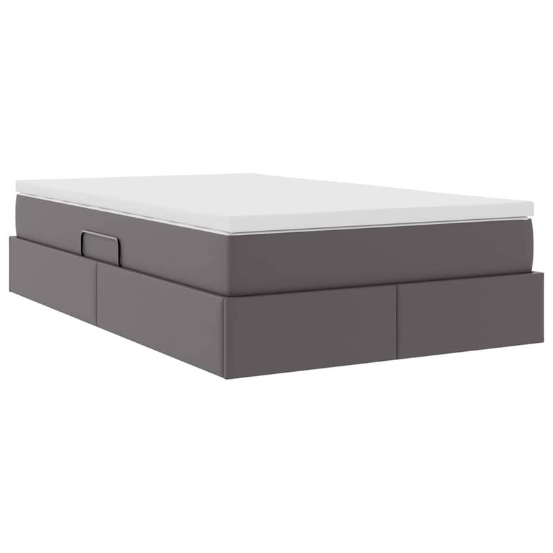 Casa si Gradina - Mobilier - Paturi si accesorii - Paturi - Pat cu saltea si spatiu de depozitare Gri 120 x 200 cm - Infinity.ro