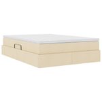Casa si Gradina - Mobilier - Paturi si accesorii - Paturi - Pat cu saltea si spatiu de depozitare Crem 140 x 200 cm - Infinity.ro