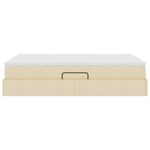 Casa si Gradina - Mobilier - Paturi si accesorii - Paturi - Pat cu saltea si spatiu de depozitare Crem 140 x 200 cm - Infinity.ro
