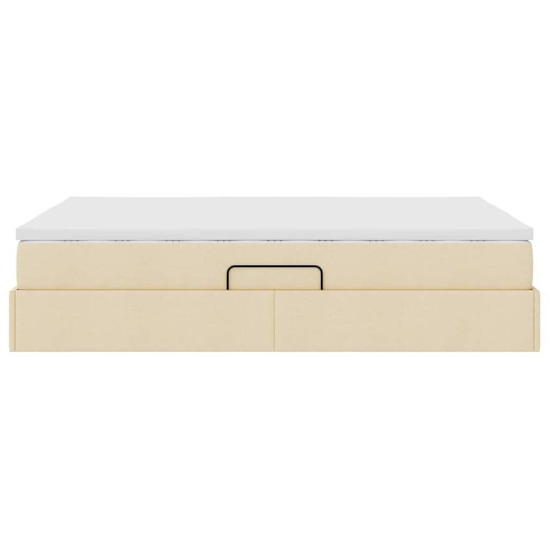 Casa si Gradina - Mobilier - Paturi si accesorii - Paturi - Pat cu saltea si spatiu de depozitare Crem 140 x 200 cm - Infinity.ro