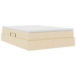 Casa si Gradina - Mobilier - Paturi si accesorii - Paturi - Pat cu saltea si spatiu de depozitare Crem 140 x 200 cm - Infinity.ro