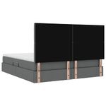 Casa si Gradina - Mobilier - Paturi si accesorii - Paturi - Pat cu storage Gri inchis 180 x 200 cm Piele artificiala - Infinity.ro