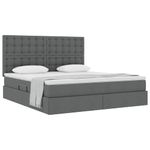 Casa si Gradina - Mobilier - Paturi si accesorii - Paturi - Pat cu storage Gri inchis 180 x 200 cm Piele artificiala - Infinity.ro