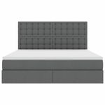 Casa si Gradina - Mobilier - Paturi si accesorii - Paturi - Pat cu storage Gri inchis 180 x 200 cm Piele artificiala - Infinity.ro